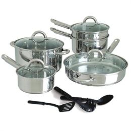 Gibson Home Abruzzo 12 Piece Stainless Steel Cookware Set