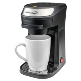 Brentwood TS-111BK Single Serve Coffee Maker with Mug, Black