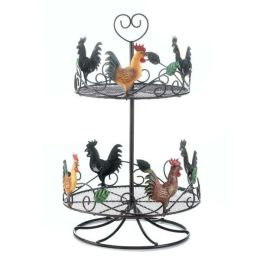 Accent Plus Rooster 2 Tier Countertop Rack