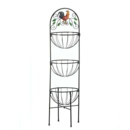 Accent Plus Rooster 3-Tier Kitchen Basket