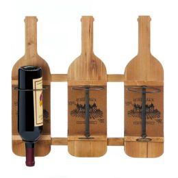 Accent Plus Bordeaux Wooden Wine Bottle Holder