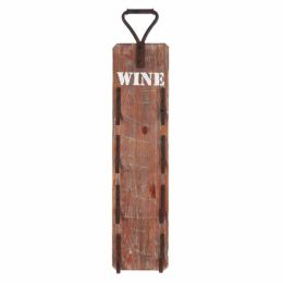 Accent Plus Wine Bottle Wall Rack With Metal Handle