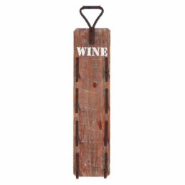 Accent Plus Wine Bottle Wall Rack With Metal Handle