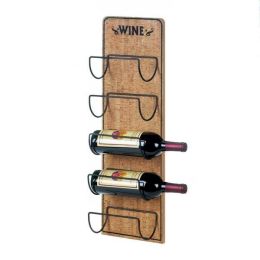 Accent Plus Rustic Wine Sign Bottle Holder