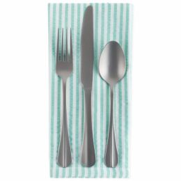 DII Aqua Seersucker  Napkin Set/6